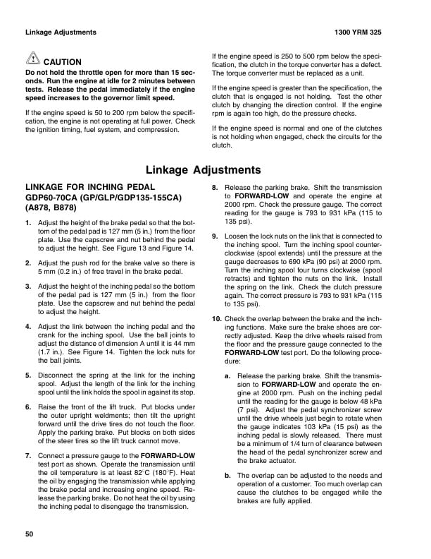 Yale A878 (GDP60-70CA Europe) Forklift Service Manual 3 Yale A878 (GDP60-70CA Europe) Forklift Service Manual - Image 3