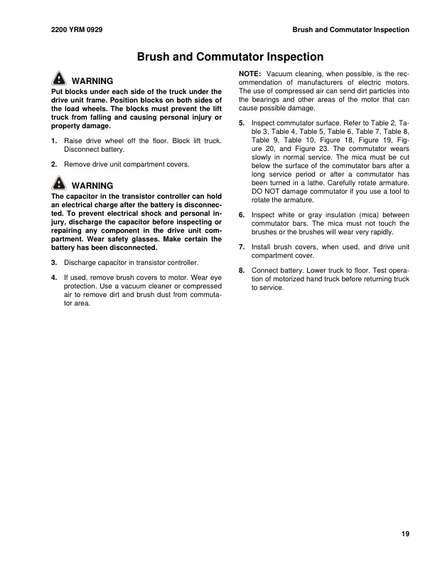 Yale A894 (MPW065E) Forklift Service Manual 3 Yale A894 (MPW065E) Forklift Service Manual - Image 3