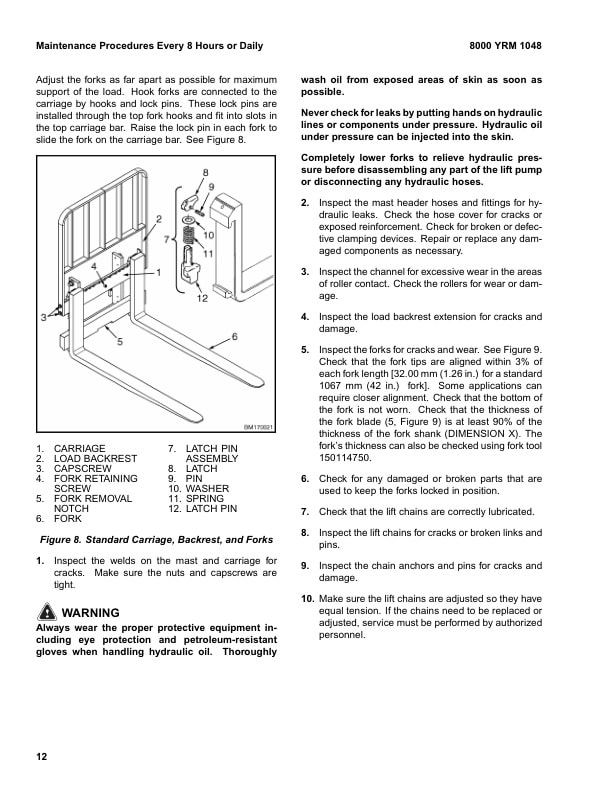 Yale A895 (MSW020-025E) Forklift Service Manual 3 Yale A895 (MSW020-025E) Forklift Service Manual - Image 3