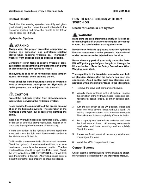 Yale A895 (MSW020025E) Forklift Service Manual 3 Yale A895 (MSW020025E) Forklift Service Manual - Image 3