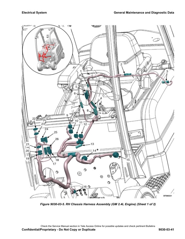 Alternative view of Yale A909 (GDPGLP80-90VX, GDPGLP80VX9 Europe) Forklift Service Manual