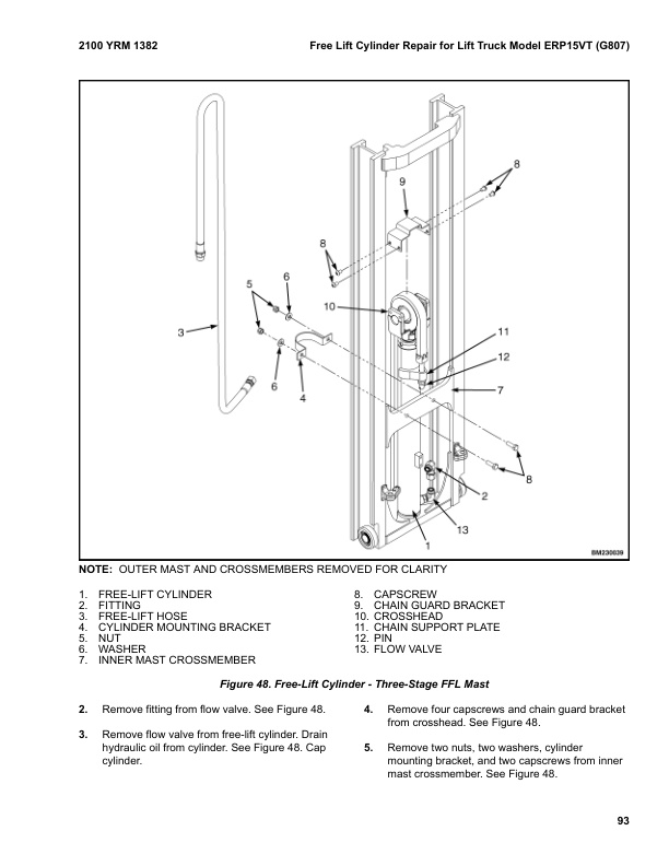 Alternative view of Yale A938 (ERC40VH, ERC50VH, ERC50VHS, ERC55VH) Forklift Service Manual