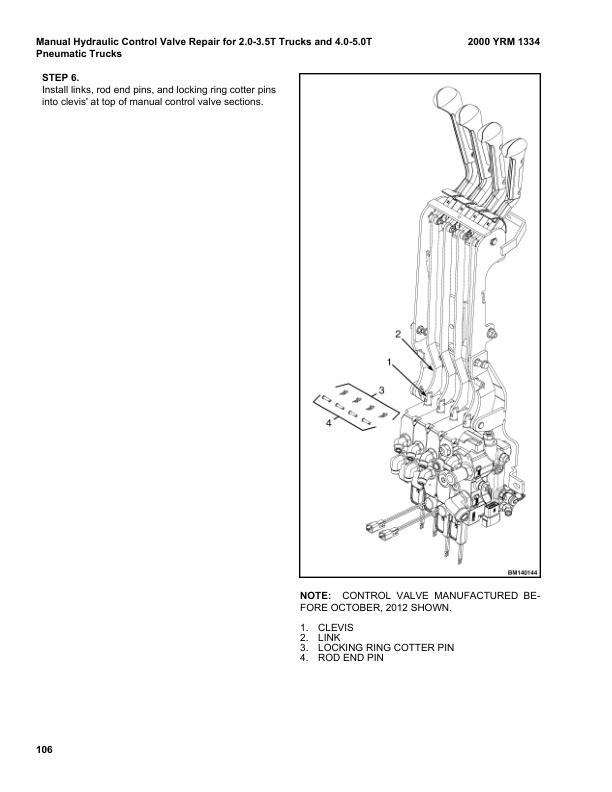Alternative view of Yale A938 (ERC80VH, ERC100VH, ERC100VHS, ERC120VH) Forklift Service Manual