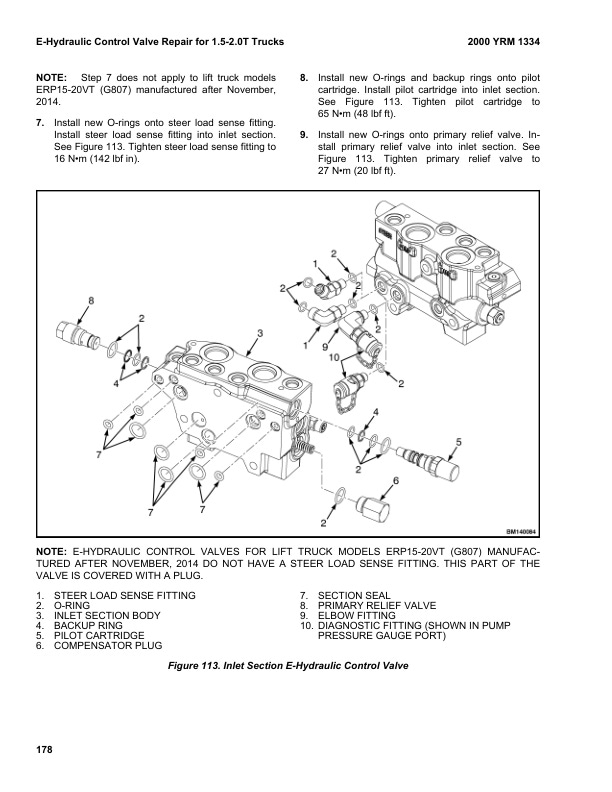 Alternative view of Yale A955 (ERP030-040VF) Forklift Service Manual