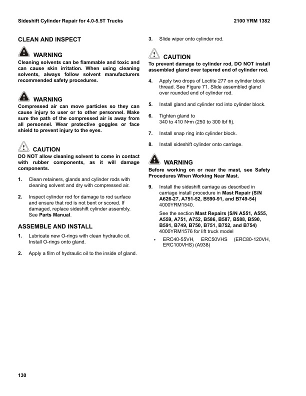 Alternative view of Yale A968 (ERC22VG, ERC25VG, ERC30VG, ERC32VG, ERC35VG) Forklift Service Manual