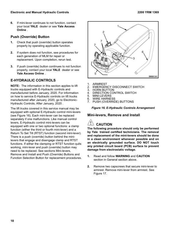 Alternative view of Yale A969 (ERC16-20VA Europe) Forklift Service Manual