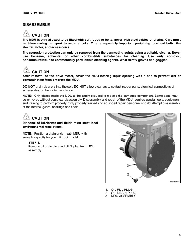 Alternative view of Yale B287 (MPE060VG, MPE080VG) Forklift Service Manual