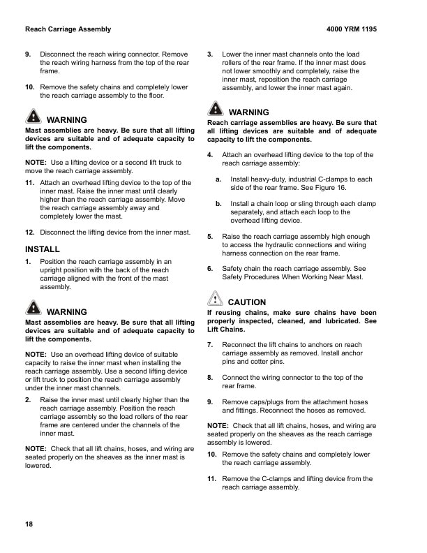 Alternative view of Yale B295 (NDR030DB, NR040DB, NR035DB) Forklift Service Manual
