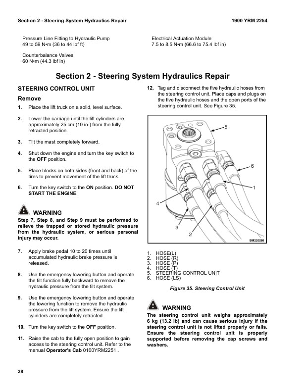 Alternative view of Yale B674 (GDP160EF9, GDP160EF12, GDP180EF7.5, GDP180EF9 Europe) 02.2023 Forklift Service Manual