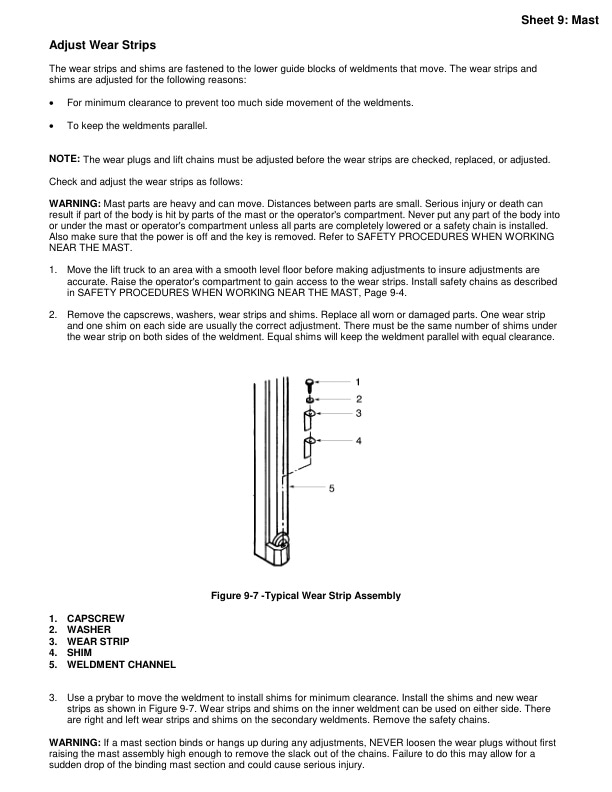 Yale B801 (OS030EB) Forklift Service Manual 3 Yale B801 (OS030EB) Forklift Service Manual - Image 3