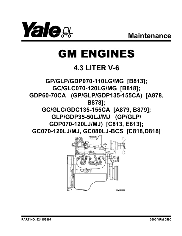 Yale B813 (GP MG) Forklift Service Manual 3 Yale B813 (GP MG) Forklift Service Manual - Image 3