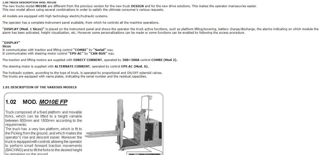 Yale B862 (MO10E Europe) Forklift Service Manual