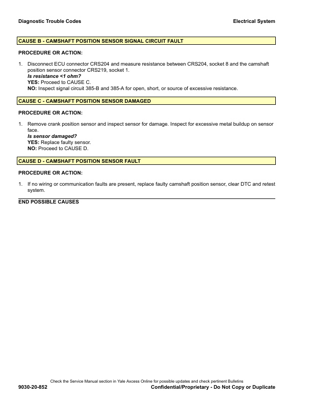 Alternative view of Yale B909 (GLPGDP80VX, GLPGDP80VX9, GLPGDP90VX Europe) 02.2023 Forklift Service Manual