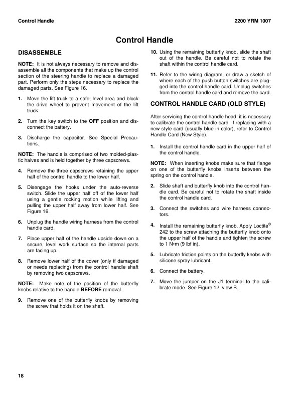 Alternative view of Yale C802 (MPW050E) Forklift Service Manual