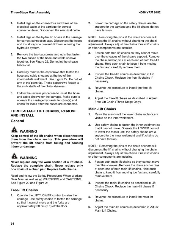 Yale C815 (NR035-045AE; NDR030AE) Forklift Service Manual 3 Yale C815 (NR035-045AE; NDR030AE) Forklift Service Manual - Image 3