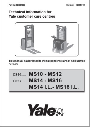 Yale C846 (MS10 AC, MS12 AC) Forklift Service Manual