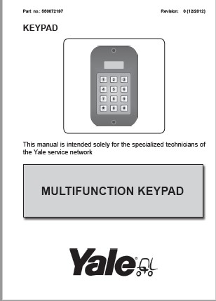 Alternative view of Yale C846 (MS10 AC, MS12 AC) Forklift Service Manual