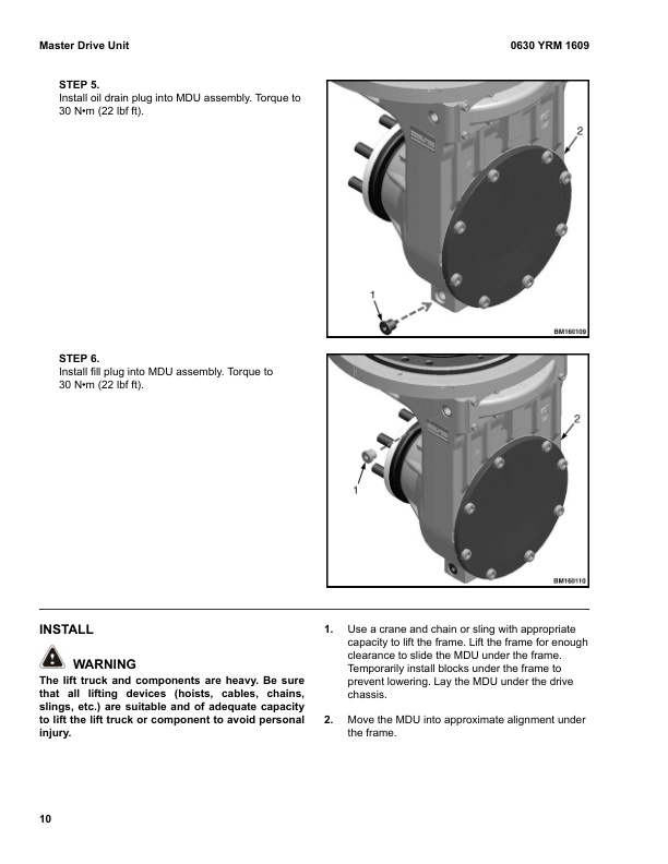 Alternative view of Yale C903 (MTR005-F, MTR007-F) Forklift Service Manual