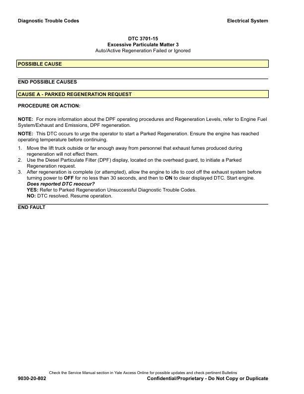 Alternative view of Yale C909 (GDPGLP170VX, GDPGLP175VX36, GDPGLP190VX) Forklift Service Manual