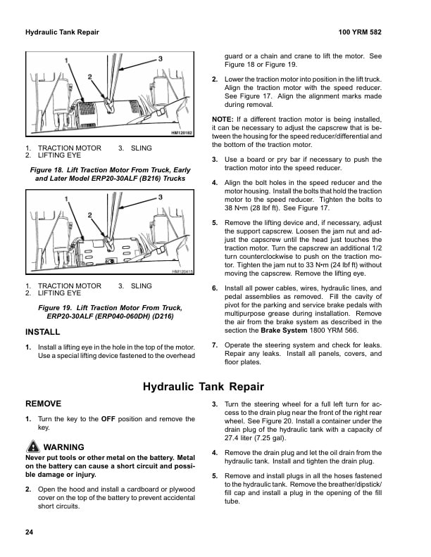 Alternative view of Yale D216 (ERP040-060DH) Forklift Service Manual