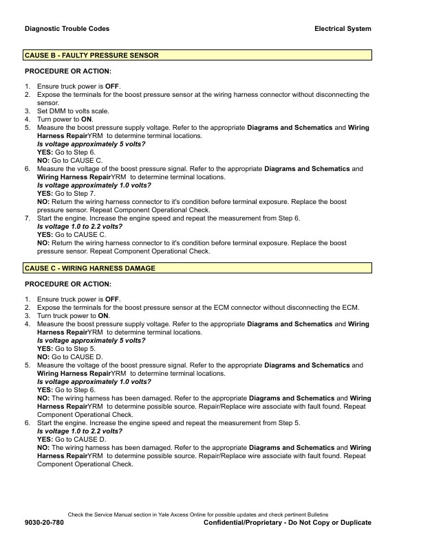 Alternative view of Yale D810 (GDPGLP030VX, GDPGLP035VX, GDPGLPS040VX) 02.2023 Forklift Service Manual