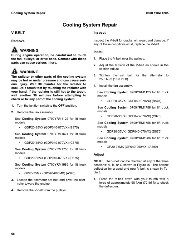 Yale D810 (GDPGLP030VX, GDPGLP035VX, GDPGLPS040VX) Forklift Service Manual 3 Yale D810 (GDPGLP030VX, GDPGLP035VX, GDPGLPS040VX) Forklift Service Manual - Image 3