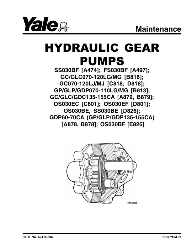 Alternative view of Yale D818 (GC GDC GLC070 080LJ LJ-BCS GC GDC GLC100 120MJ MJ Service Manual