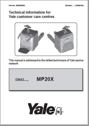 Yale D843 (MP20X FBW) Forklift Service Manual