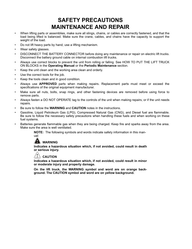 Alternative view of Yale D909 (GDP170VX, GDP175VX36, GDP190VX, GLP170VX, GLP175VX36, GLP190VX) Forklift Service Manual