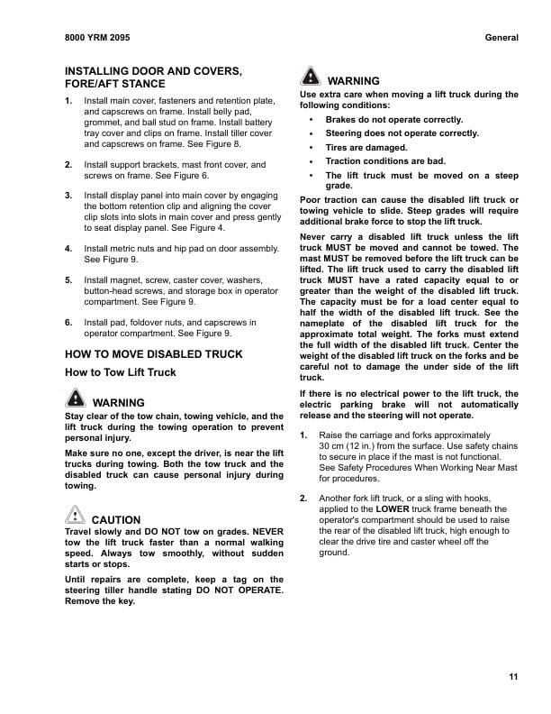 Yale E861 (NR035EC, NR040EC, NR045EC, NDR30EC, NDR35EC) Forklift Service Manual 3 Yale E861 (NR035EC, NR040EC, NR045EC, NDR30EC, NDR35EC) Forklift Service Manual - Image 3