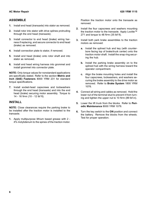 Yale F807 (ERP1.61.82.0ATF Europe) Forklift Service Manual 3 Yale F807 (ERP1.61.82.0ATF Europe) Forklift Service Manual - Image 3
