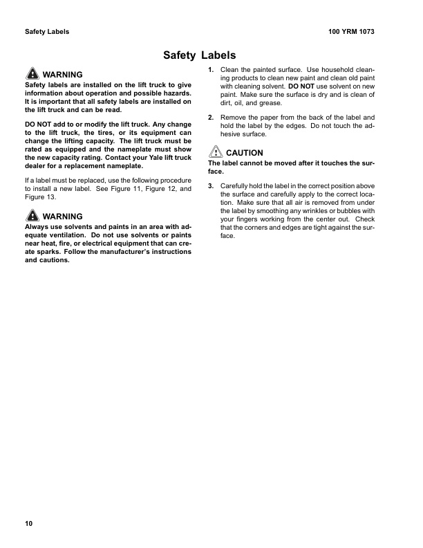 Alternative view of Yale F807 (ERP1.61.82.0ATF) Forklift Service Manual