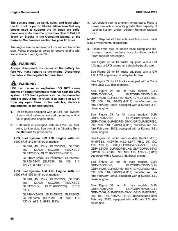 Yale H813 (GLPGDP40VX5, 40VX6, 45VX6, 45SVX5, 50VX, 55VX Europe) Forklift Service Manual 3 Yale H813 (GLPGDP40VX5, 40VX6, 45VX6, 45SVX5, 50VX, 55VX Europe) Forklift Service Manual - Image 3