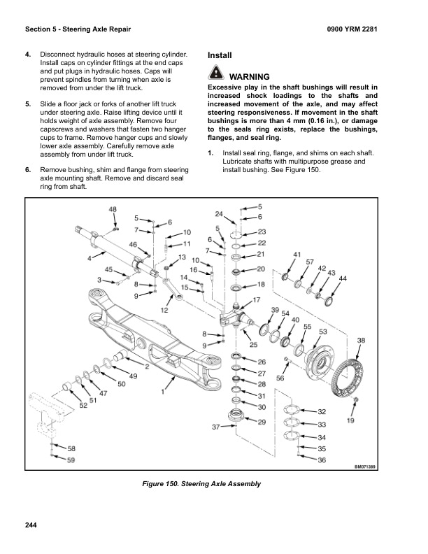 Alternative view of Yale J877 (GDP130EF, GDP140EF, GDP160EF) 05.2023 Forklift Service Manual