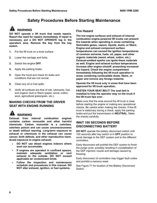 Yale J877 (GDP300EF, GDP330EF, GDP360EF) 05.2023 Forklift Service Manual 3 Yale J877 (GDP300EF, GDP330EF, GDP360EF) 05.2023 Forklift Service Manual - Image 3