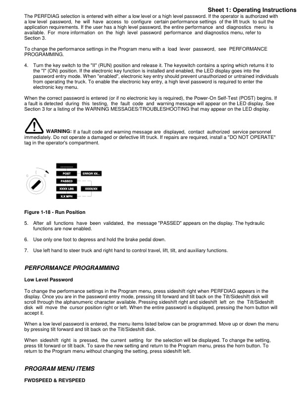 Yale Z945 (ESC030-050ZA) Forklift Service Manual 3 Yale Z945 (ESC030-050ZA) Forklift Service Manual - Image 3