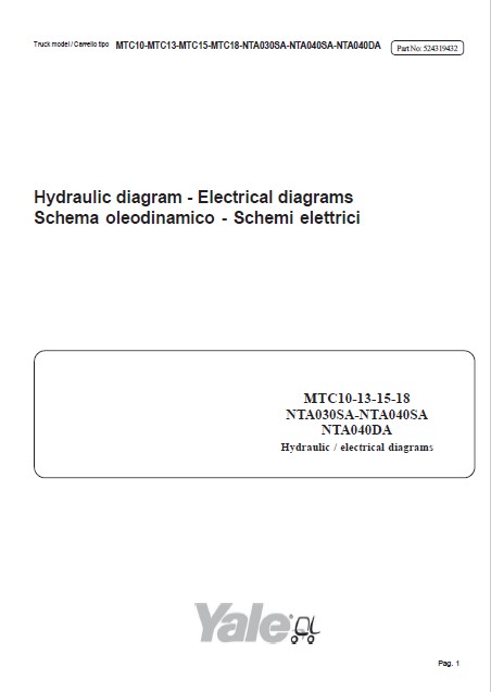 Yale zzA8 (MTC1013, NTA030SA) Forklift Service Manual