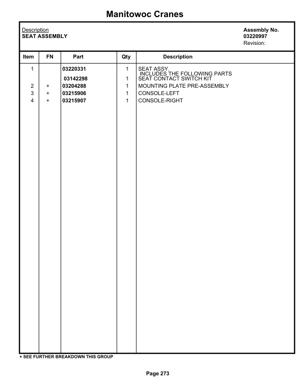Grove GRT655 - 55US T Crane Parts Manual 616253 2020-2