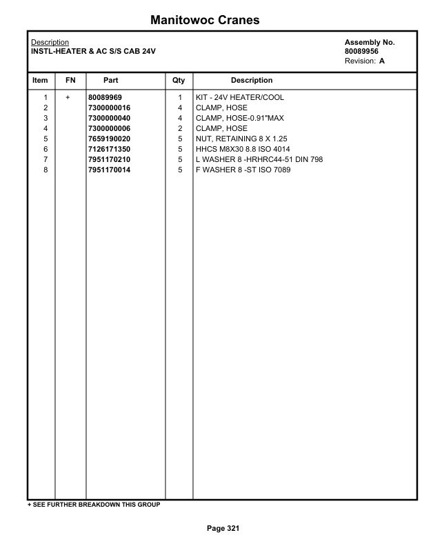 Grove GRT655L - 55US Crane Parts Manual 236169 2018-2