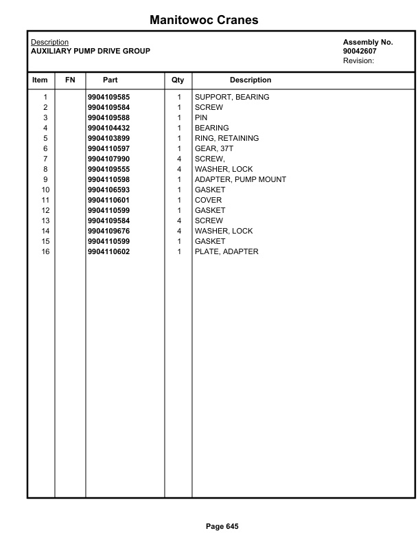 Grove GRT655L - 55US Crane Parts Manual 236451 2019-3