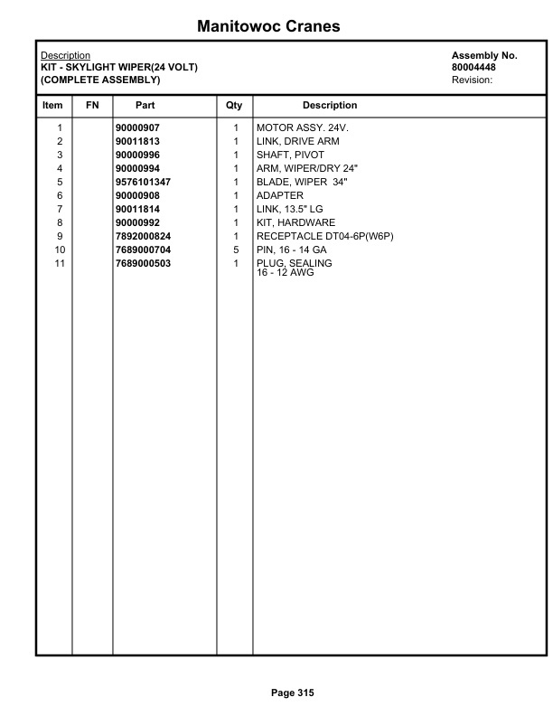 Grove GRT655L - 55US Crane Parts Manual 236720 2019-2