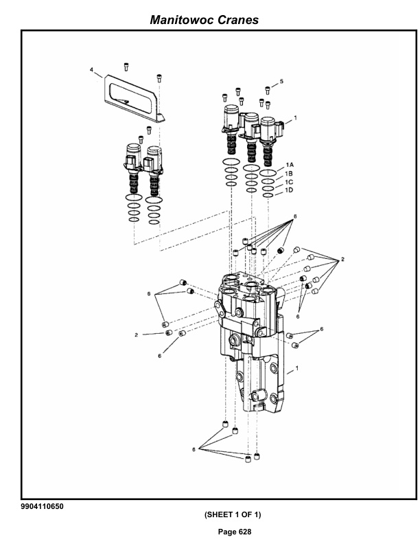 Grove RT650E - 50US T Crane Parts Manual 234180 2013 3 Grove RT650E - 50US T Crane Parts Manual 234180 2013-3