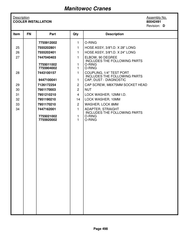 Grove RT650E - 50US T Crane Parts Manual 234714 2014 3 Grove RT650E - 50US T Crane Parts Manual 234714 2014-3