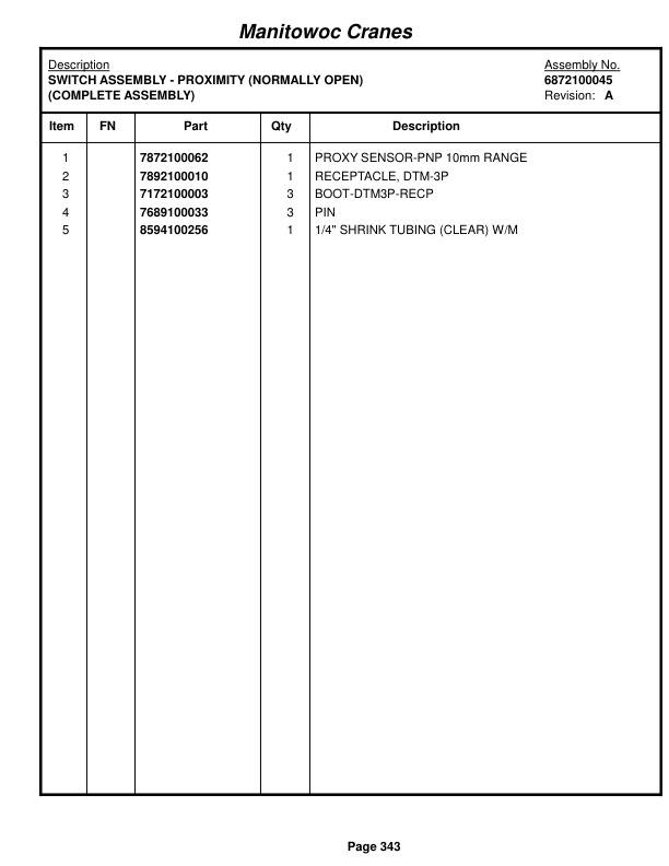 Grove RT650E - 50US T Crane Parts Manual 235811 2017 2 Grove RT650E - 50US T Crane Parts Manual 235811 2017-2