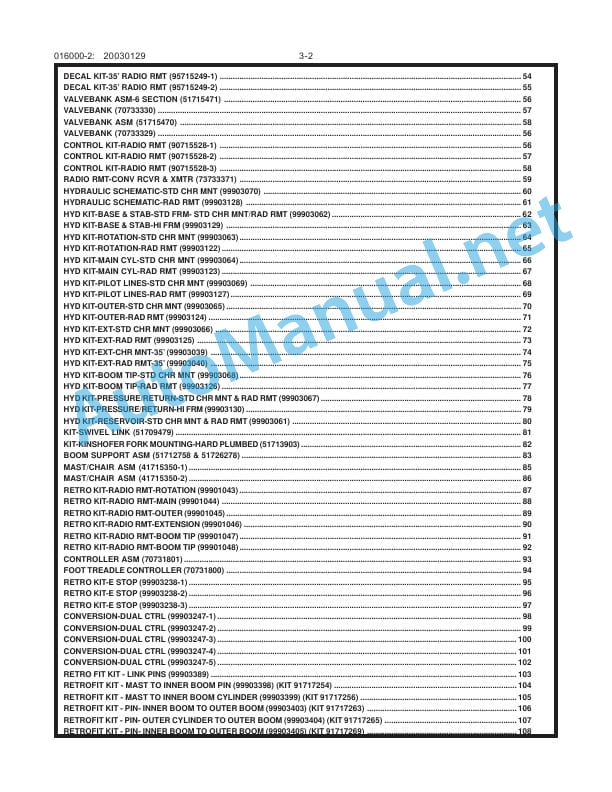 Alternative view of IMT 16000 Series II Crane Volume 2 - Parts and Specifications 99901231