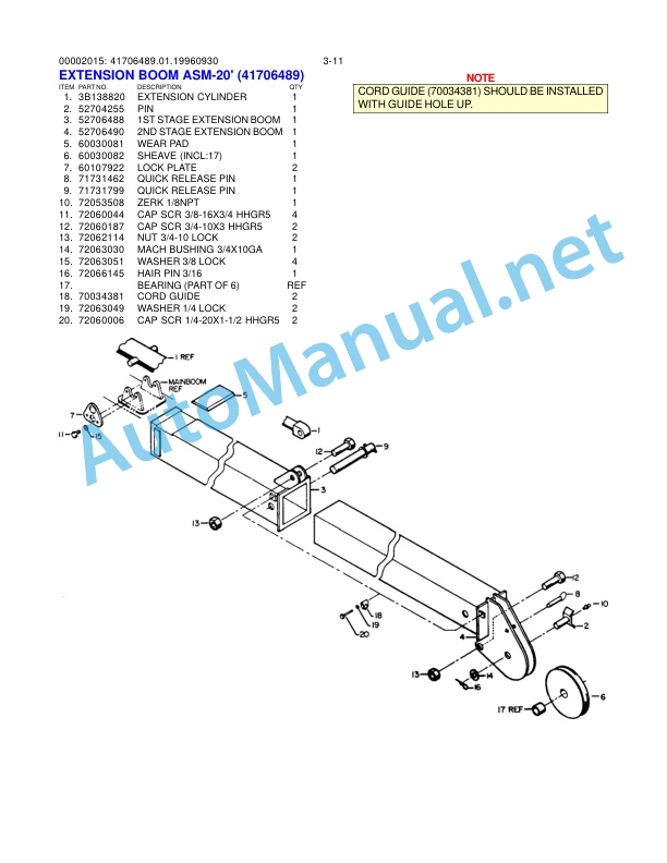 IMT Model 2015 Crane Volume 2 - PARTS AND SPECIFICATIONS 99900104 3 IMT Model 2015 Crane Volume 2 - PARTS AND SPECIFICATIONS 99900104 - Image 3