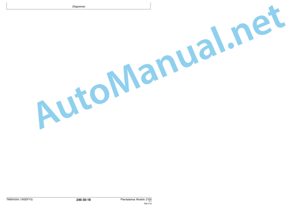Alternative view of John Deere Planters Model 2100 (100000 - ) Technical Manual TM804354 18SEP15 Portuguese
