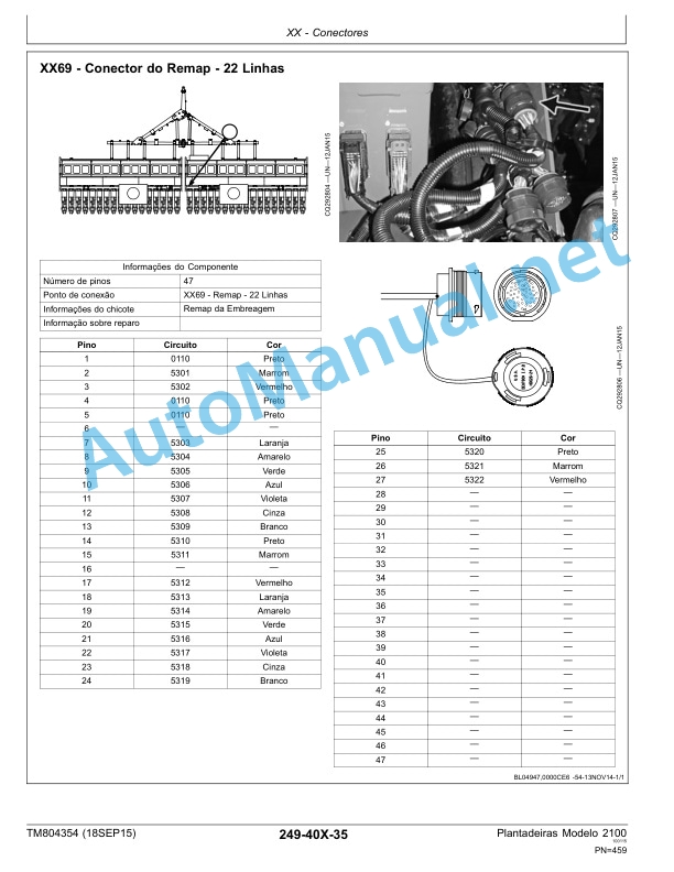 John Deere Planters Model 2100 (100000 - ) Technical Manual TM804354 18SEP15 Portuguese 5 John Deere Planters Model 2100 (100000 - ) Technical Manual TM804354 18SEP15 Portuguese - Image 5