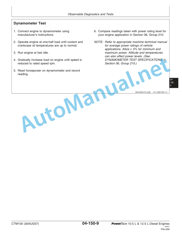 John Deere POWERTECH 10.5 L and 12.5 L Diesel Engines-Base Engine Component Technical Manual CTM100 30AUG07 5 John Deere POWERTECH 10.5 L and 12.5 L Diesel Engines-Base Engine Component Technical Manual CTM100 30AUG07 - Image 5