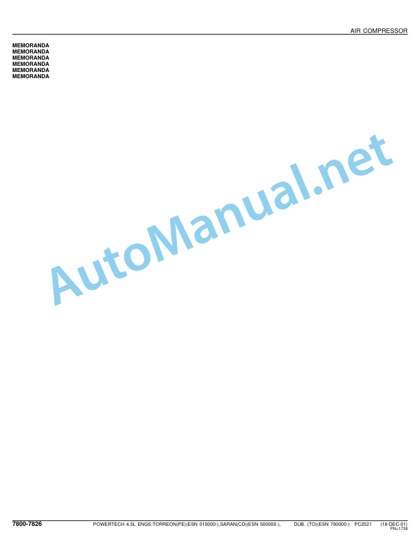 John Deere PowerTech 4.5 L - 4045 OEM Engines Parts Catalog PC2521 March 04, Revised 5 John Deere PowerTech 4.5 L - 4045 OEM Engines Parts Catalog PC2521 March 04, Revised - Image 5